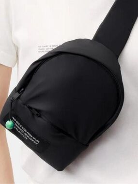 Pangaia Black Crossbody Sling Bag